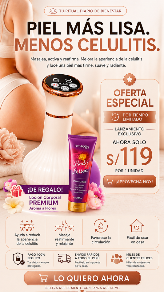 MASAJEADOR PARA CELULITIS + REGALO